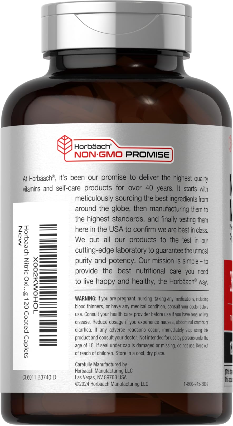 Nitric Oxide 3600mg 120 Caplets C363