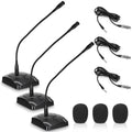 3 Pcs Gooseneck Wired Microphone with Base T44572