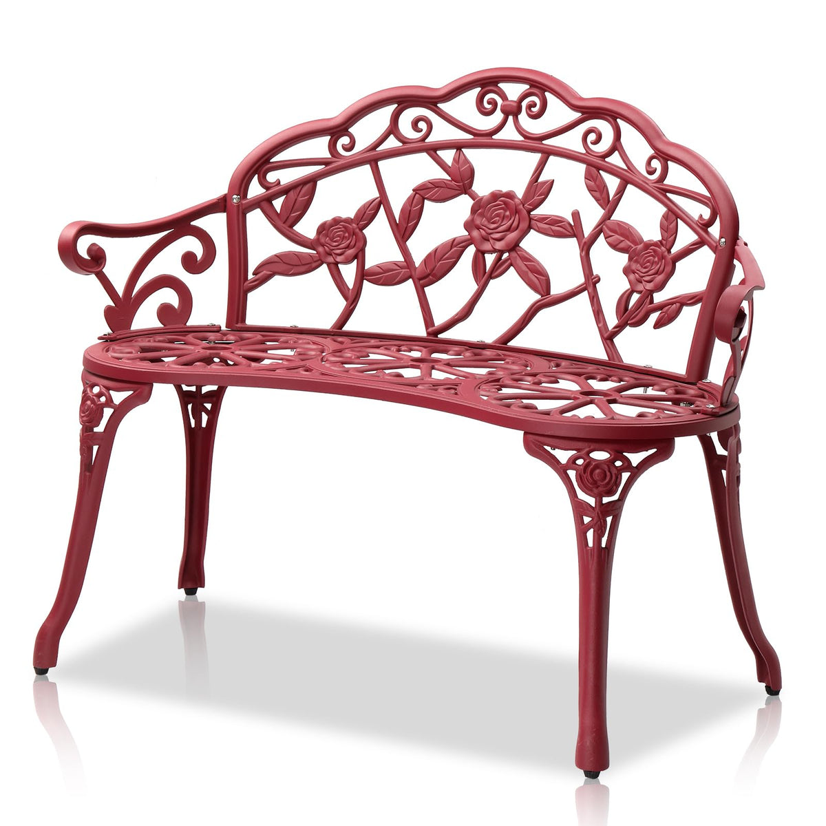38.5" Cast Iron Aluminum Patio Bench J898193