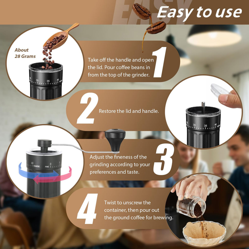 Manual Coffee Grinder with Ceramic Conical Burr Z845425