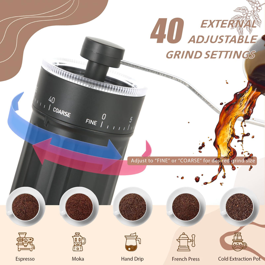 Manual Coffee Grinder with Ceramic Conical Burr Z845425