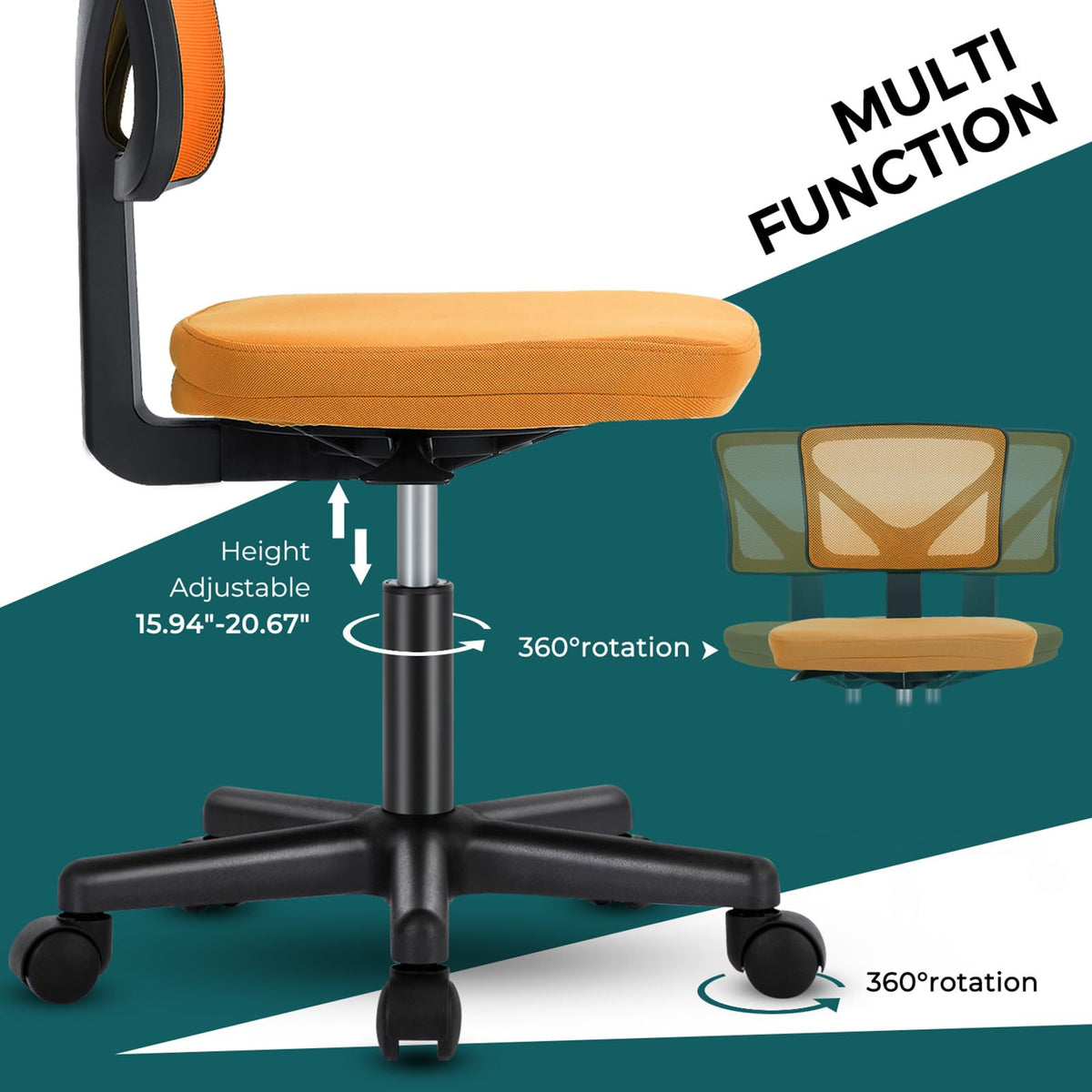 Armless Mesh Office Chairs G9686