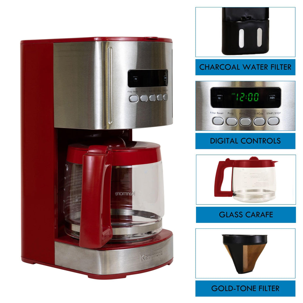 12 Cup Programmable Drip Coffee Maker with Glass Pot C11290