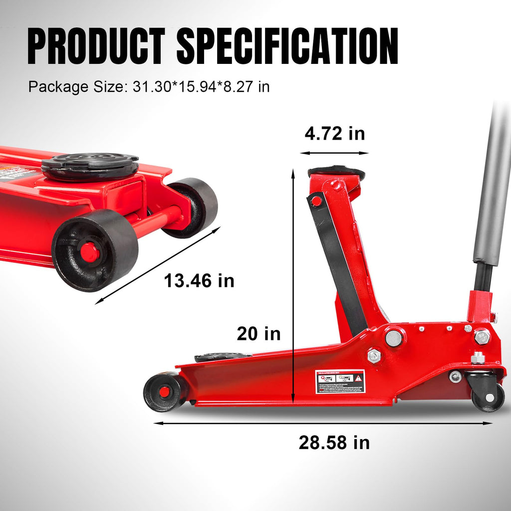 4 Ton Hydraulic Low Profile Floor Jack A6759
