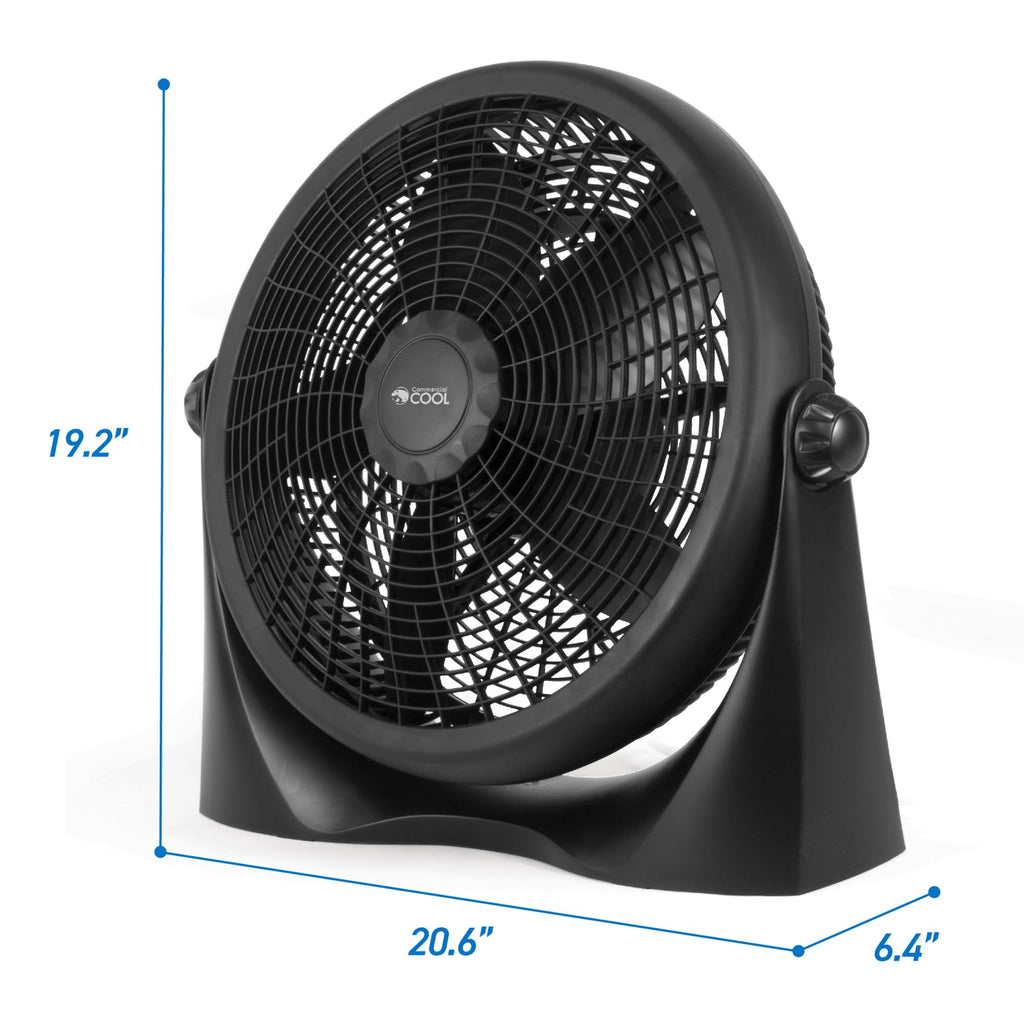 16 Inch High Velocity Floor Fan, Black E421838