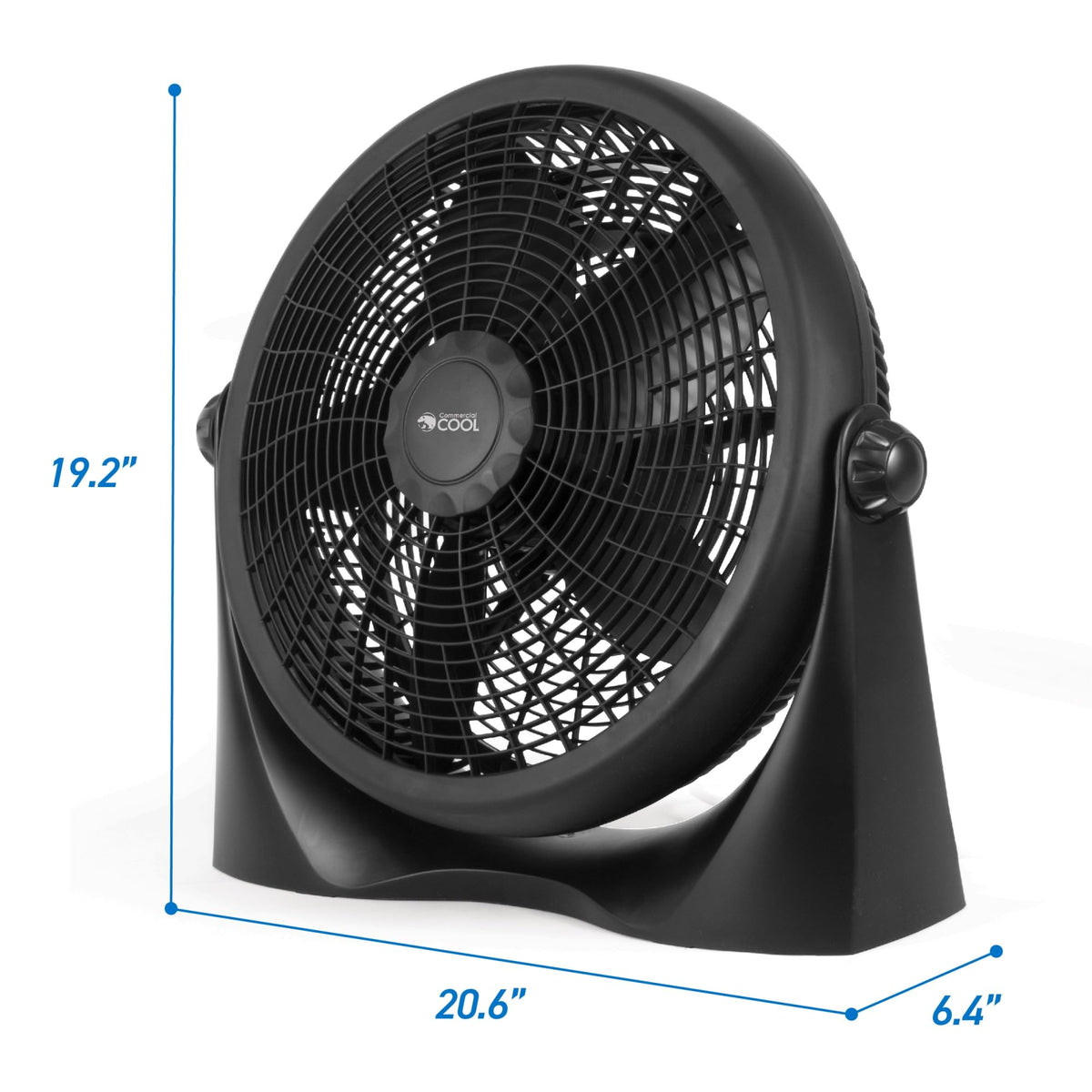 16 Inch High Velocity Floor Fan, Black E421838