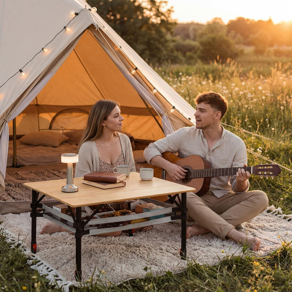 Bamboo Aluminum Folding Camping Table H6522