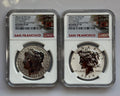 Morgan and Peace Silver Dollar 2 Coin Set U6562