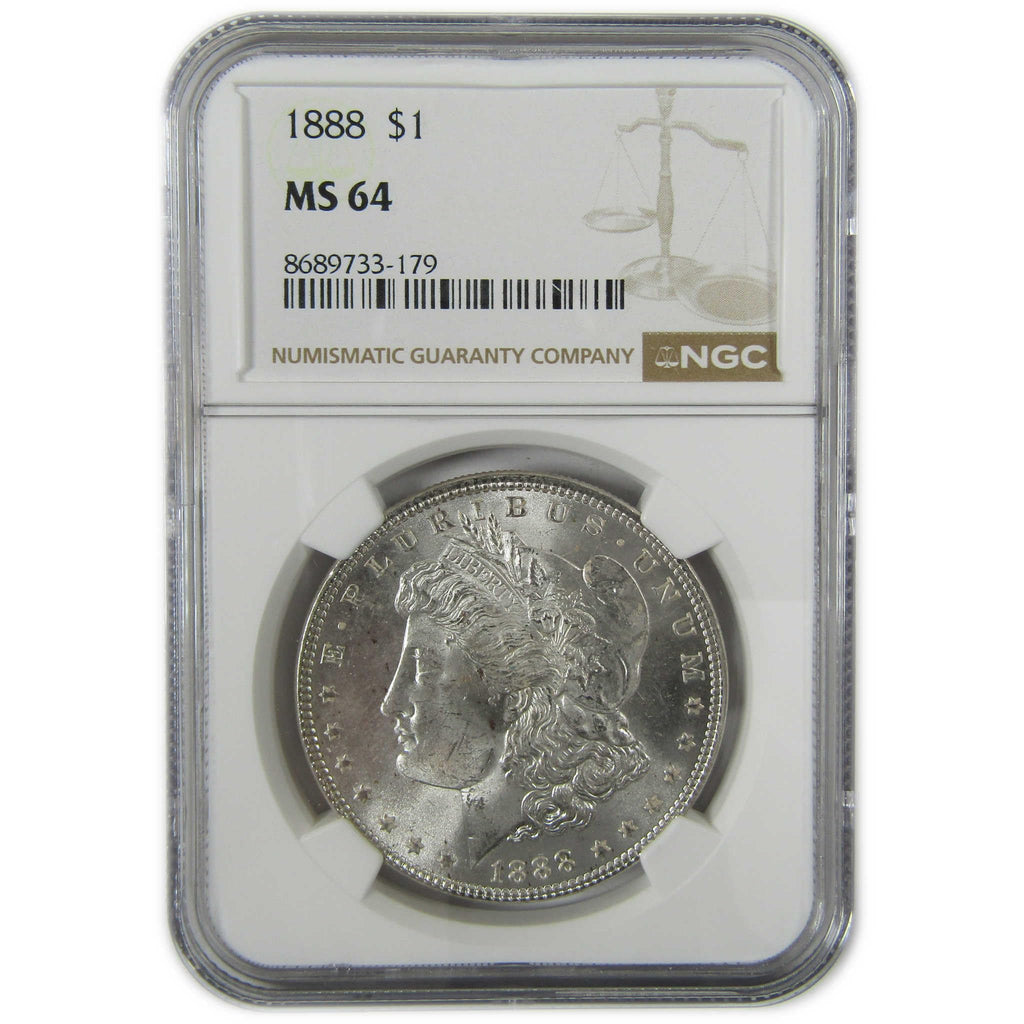1888 Morgan Silver Dollar MS 64 Uncirculated $1 Coin Z319