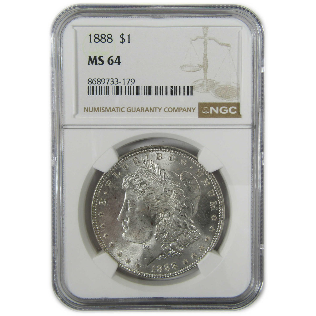 1888 Morgan Silver Dollar MS 64 Uncirculated $1 Coin Z319
