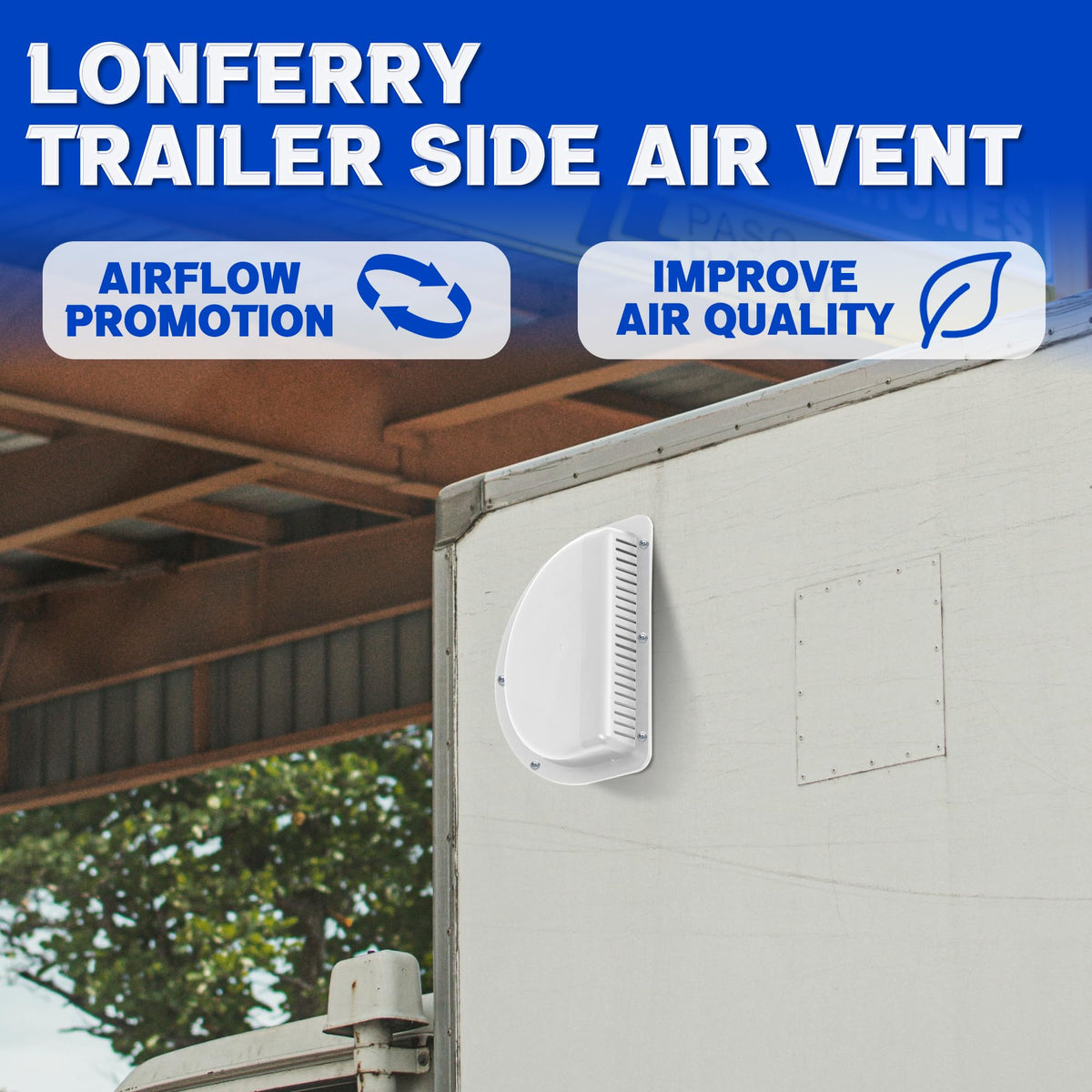 Trailer RV Sidewall Exhaust Vent Fan Kit with Cover, 2 Pack I84360
