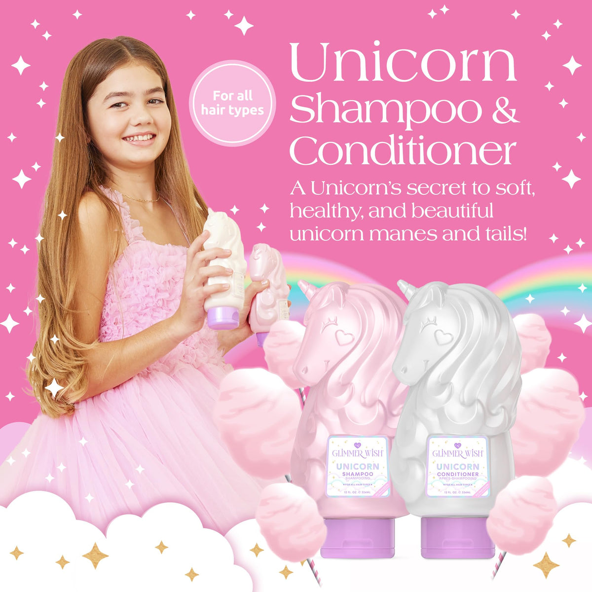 Unicorn Shampoo + Conditioner Tropical Beach Scent 2 x 12 Fl Oz E11928