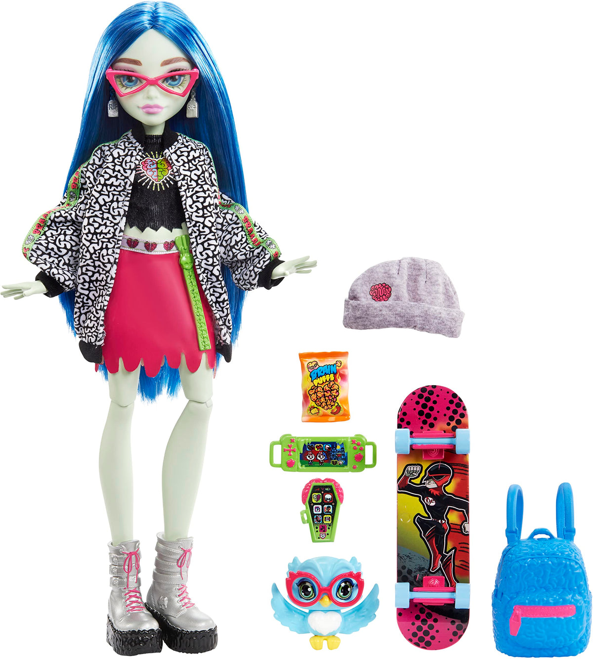 Blue Hair Posable Doll with Pet and Accessories W24955