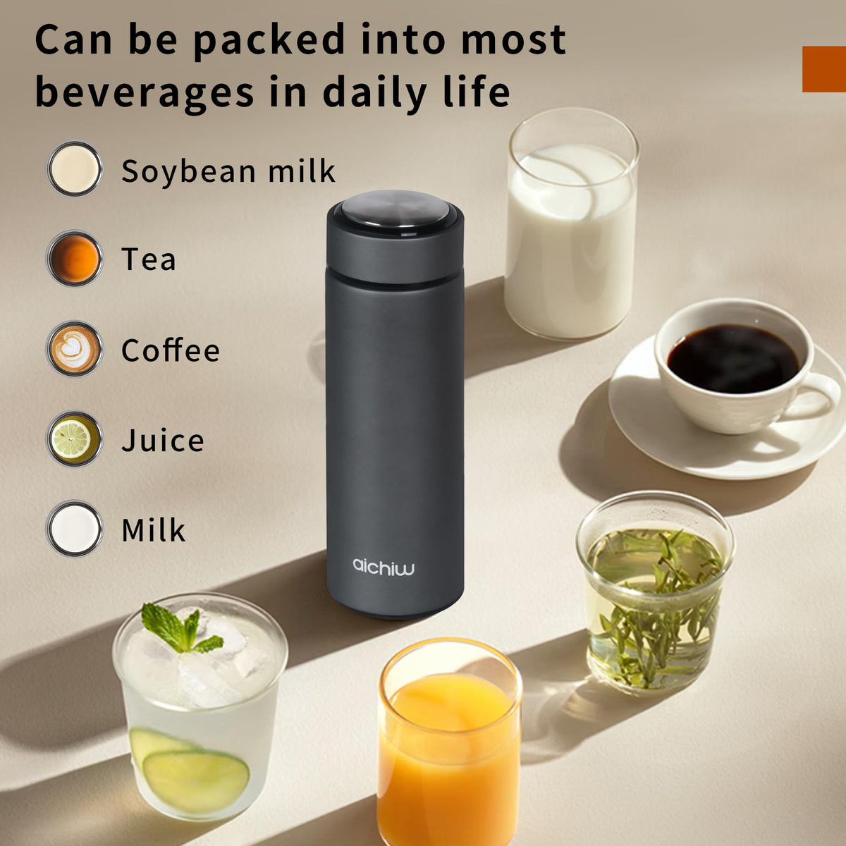 Vacuum Insulated 304 Stainless Steel Travel Mug with Lid 16 Oz Leak-Proof Tumbler K85742