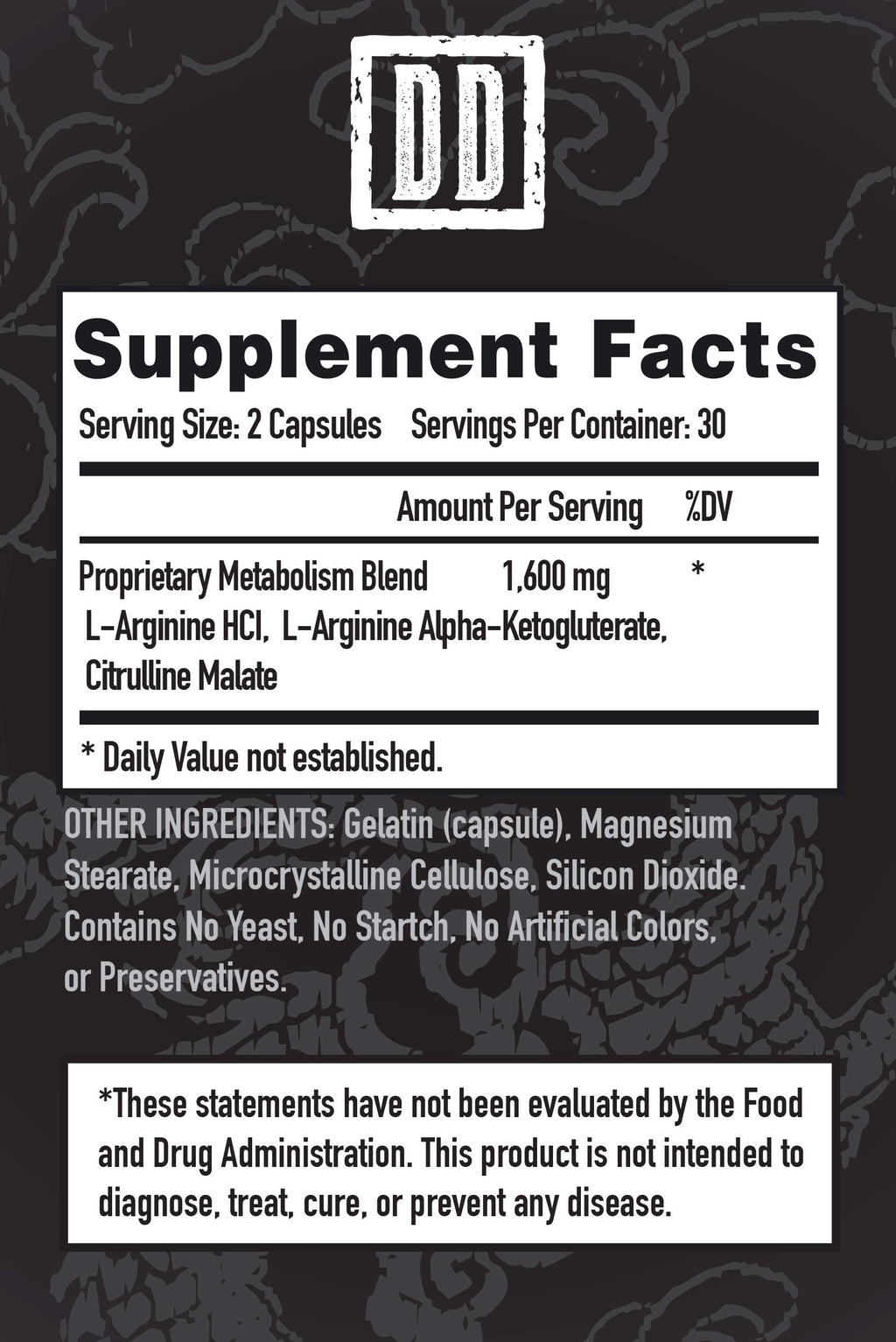 Nitric Oxide Booster Supplement 1600mg 60 Count Q7200