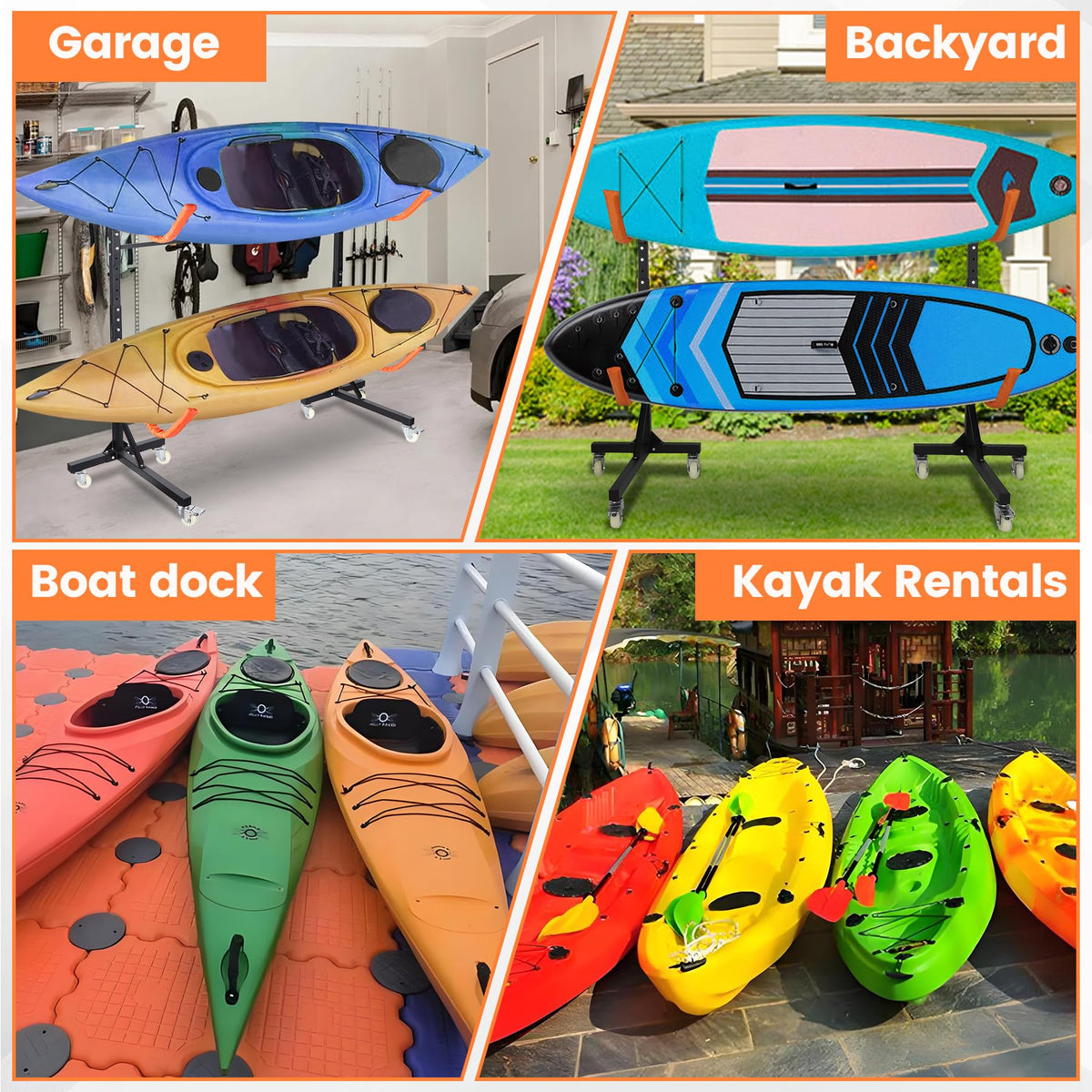 Freestanding Kayak Storage Rack Y73592