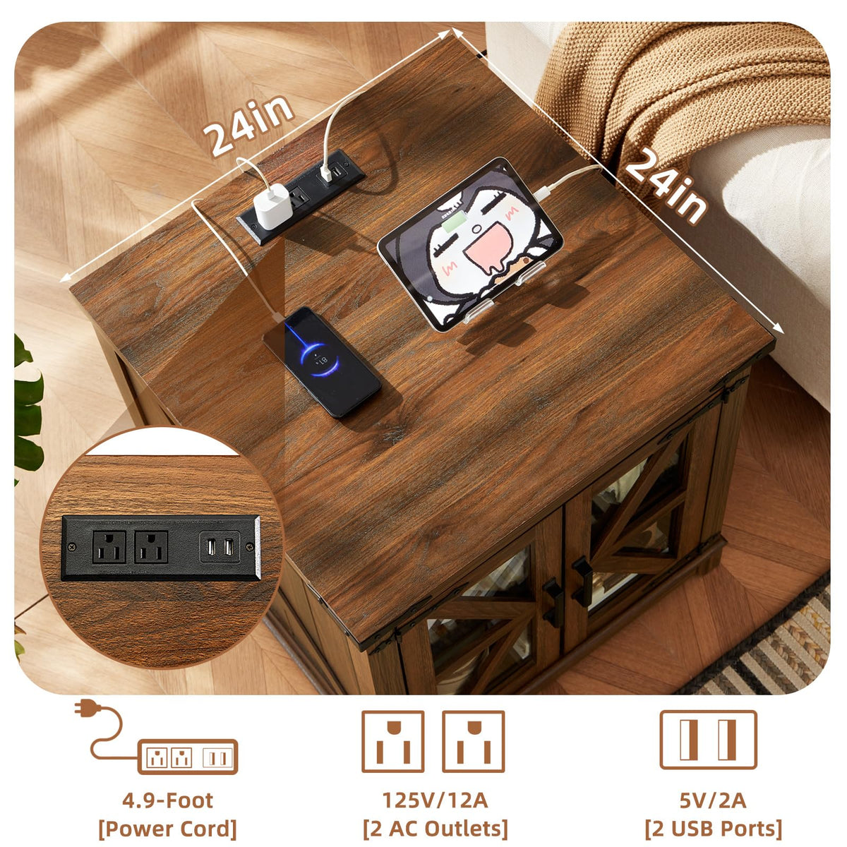 End Table Set 2 with Charger C779812
