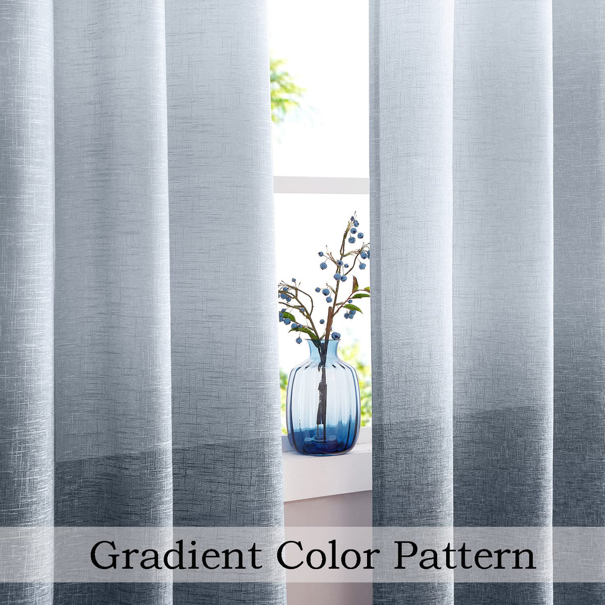 Ombre Grommet Curtain 100"x84" A7457
