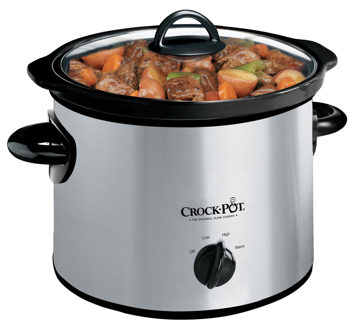 3-Quart Manual Slow Cooker Stainless Steel A89937