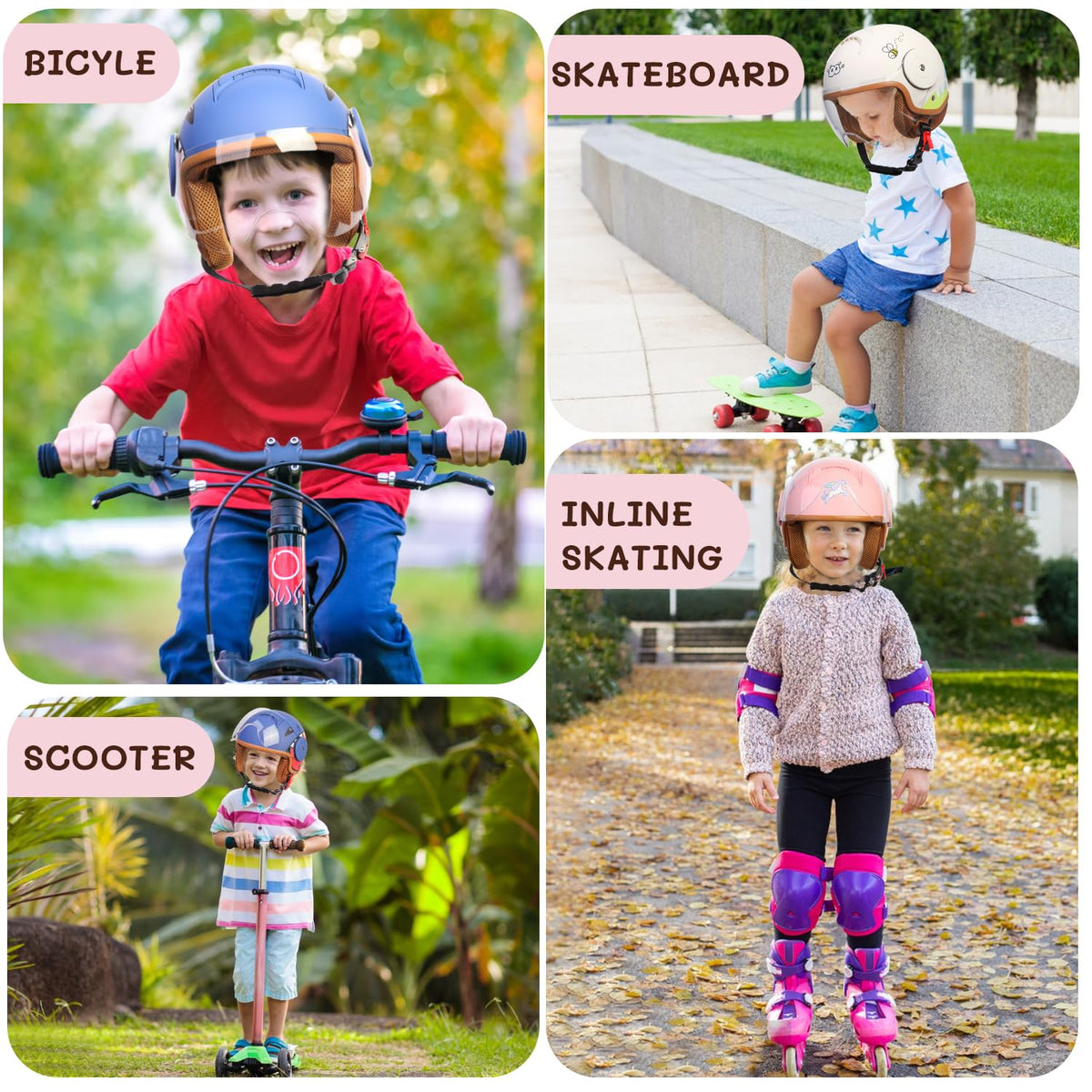 Kids 3/4 Open Face Motorcycle Helmet D6188