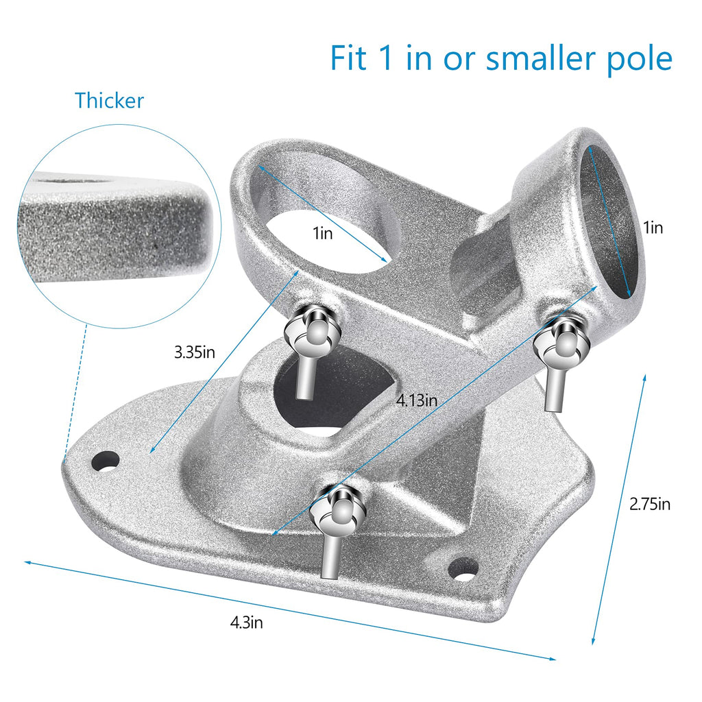Heavy Duty Aluminum Flag Pole Holder 1" Inner Diameter G3347