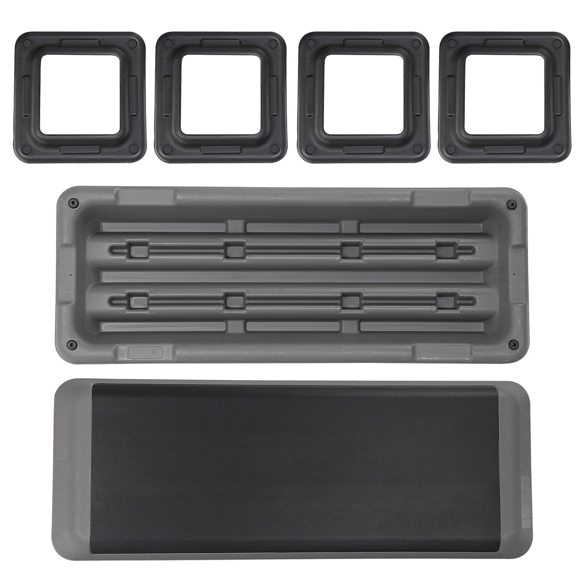 43 Inch Adjustable Aerobic Step Platform with 4 Risers R3571