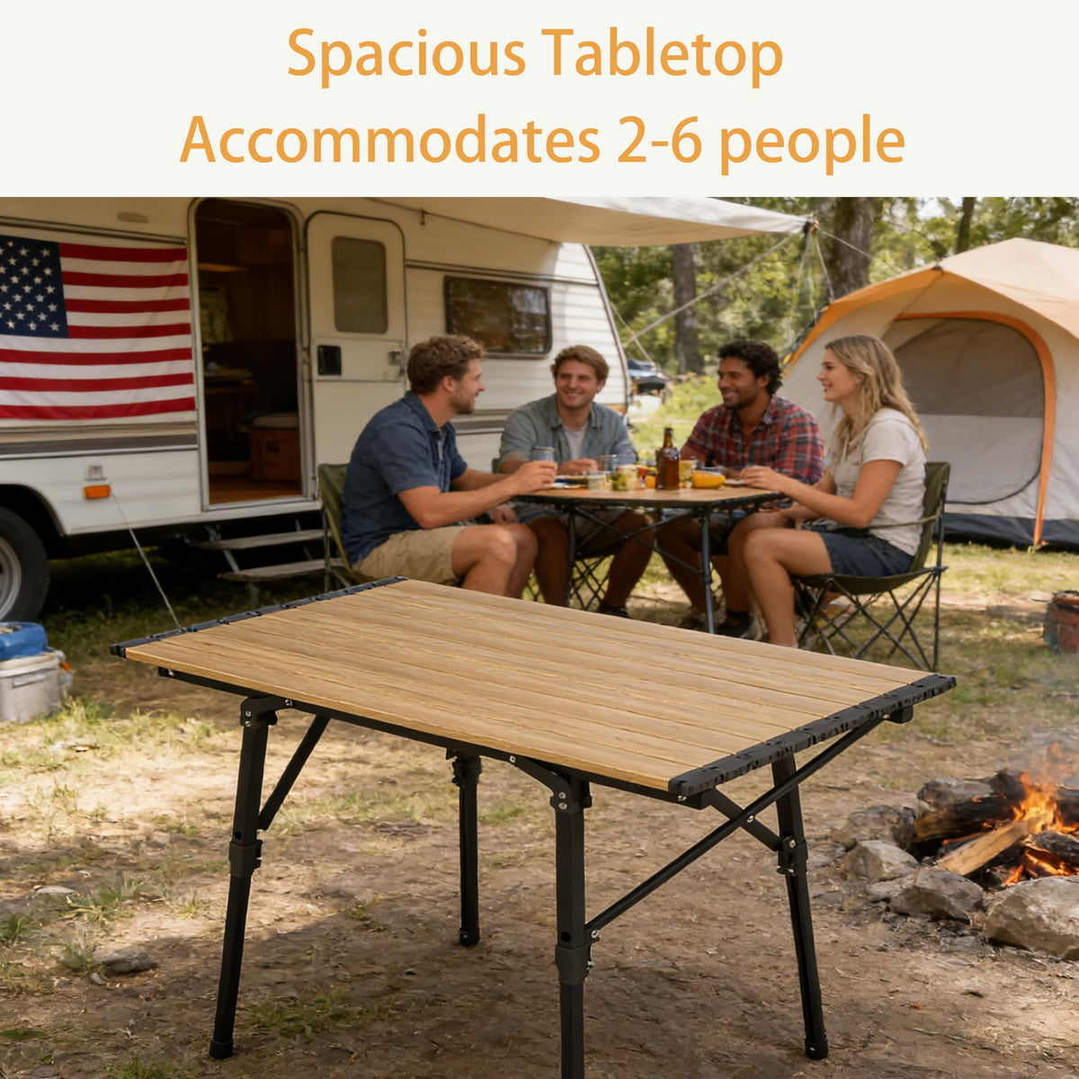 Lightweight Aluminum Alloy Folding Camping Table with Carry Bag G921