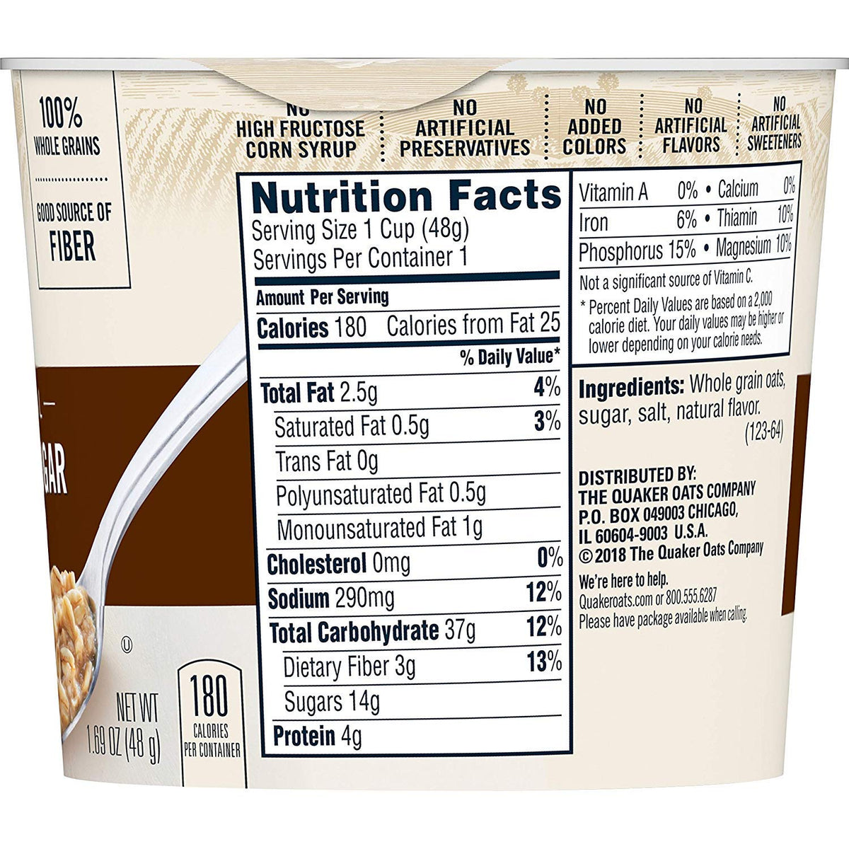 Instant Oatmeal Maple Brown Sugar 1.69oz Pack of 3 U979