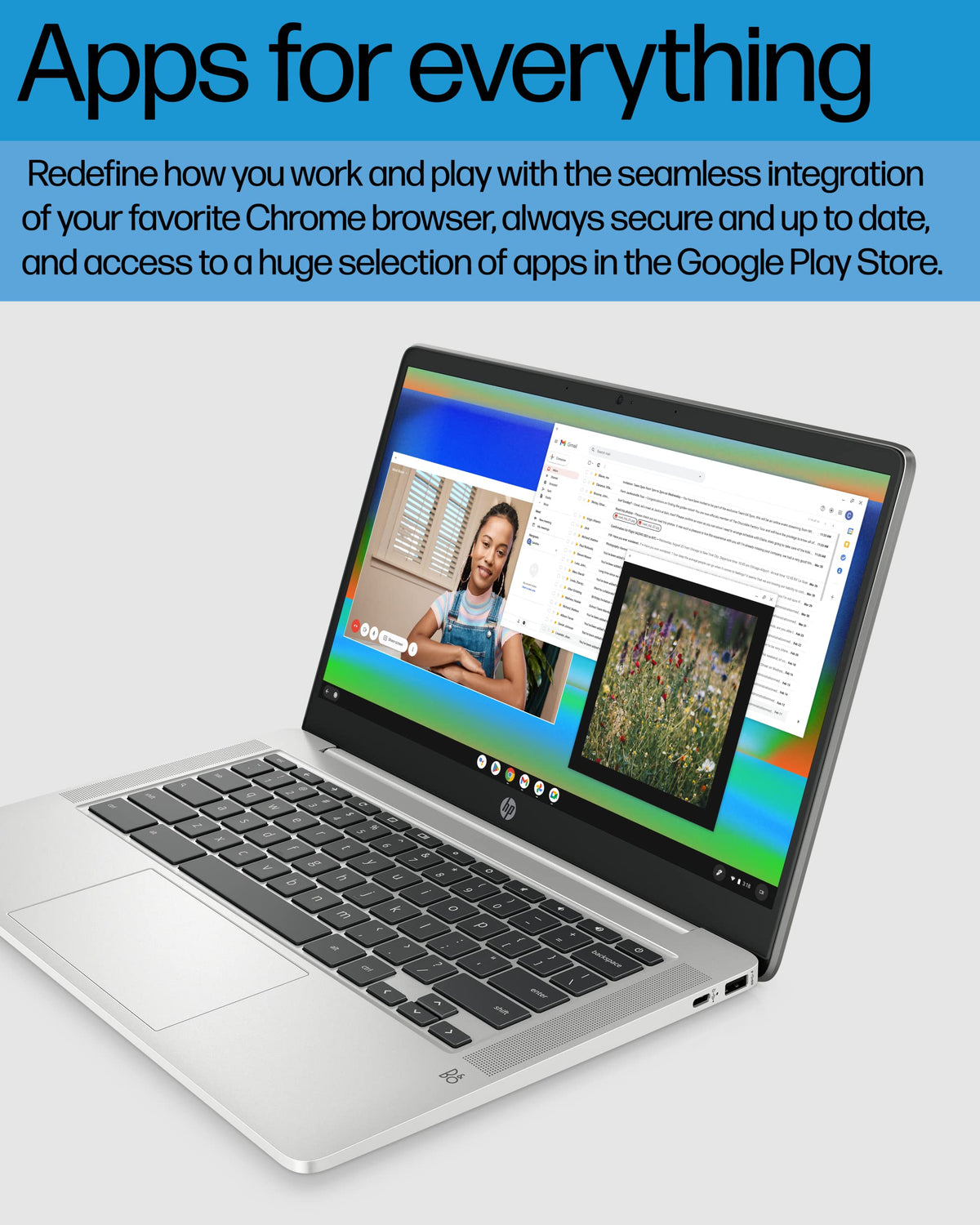 14 Laptop, Intel Celeron N4120, 4 GB RAM, 64 GB eMMC, Chrome OS, Mineral Silver M1517
