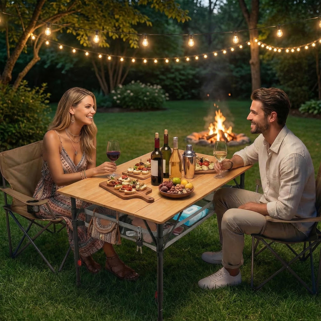Bamboo Aluminum Folding Camping Table H6522