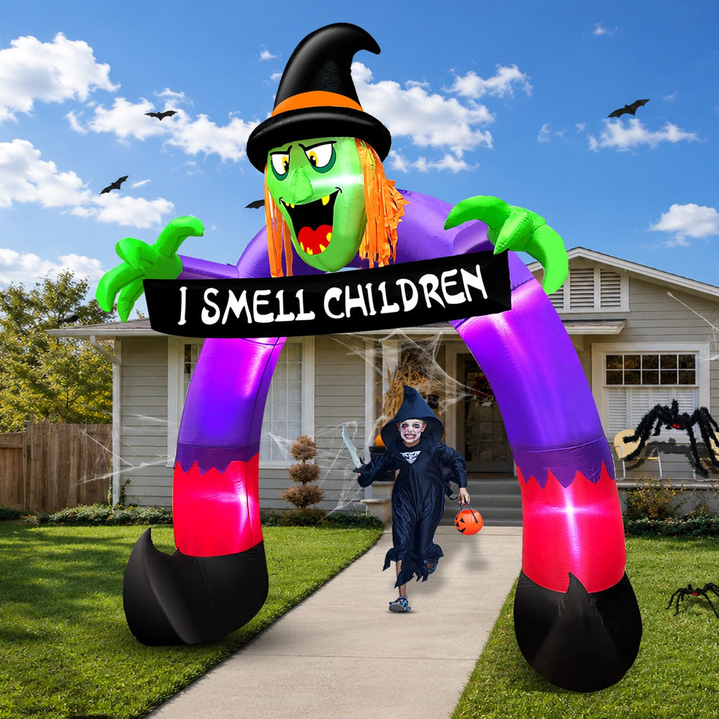 8Ft Halloween Inflatable Witch Archway U9393