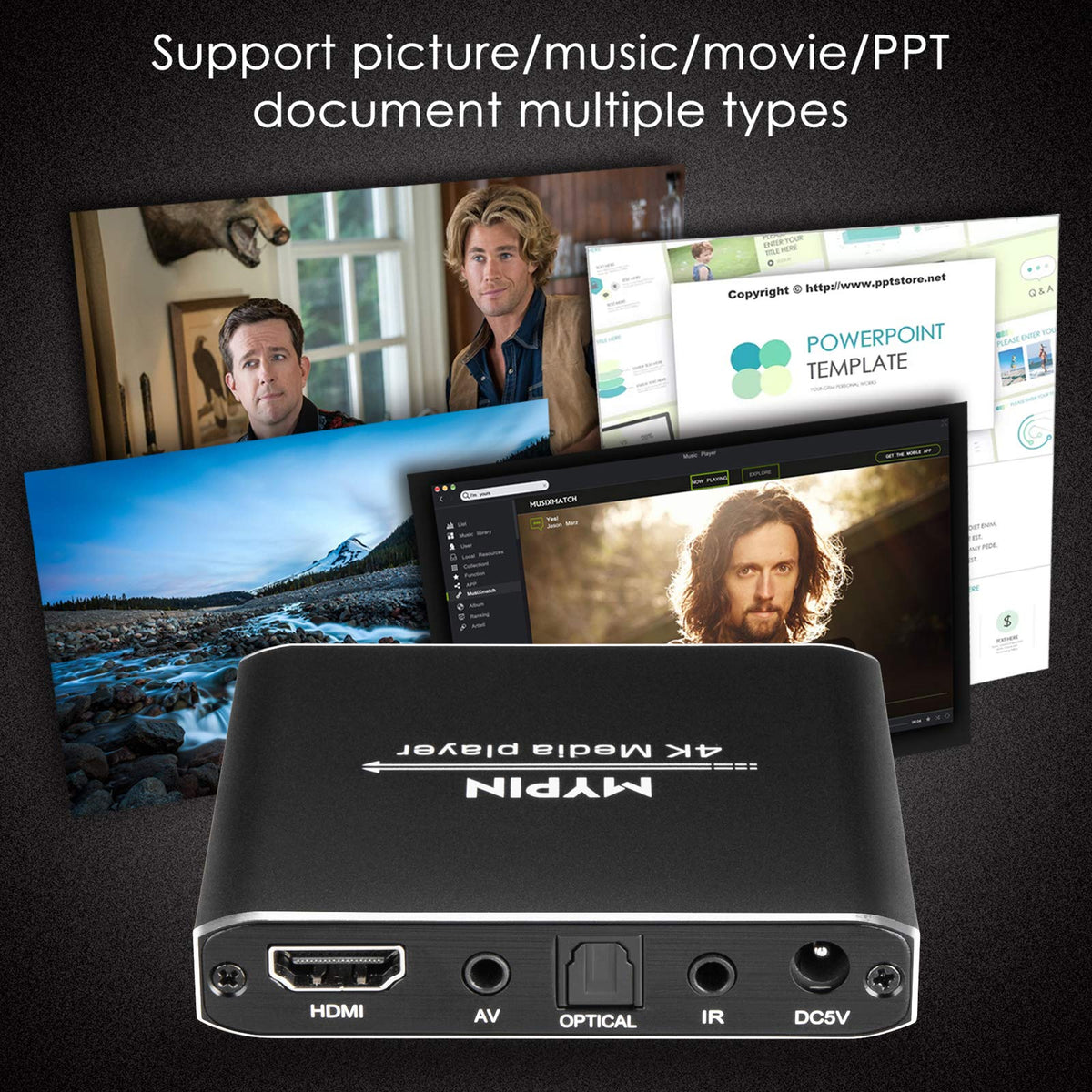 4K Media Player with Remote Control X705388