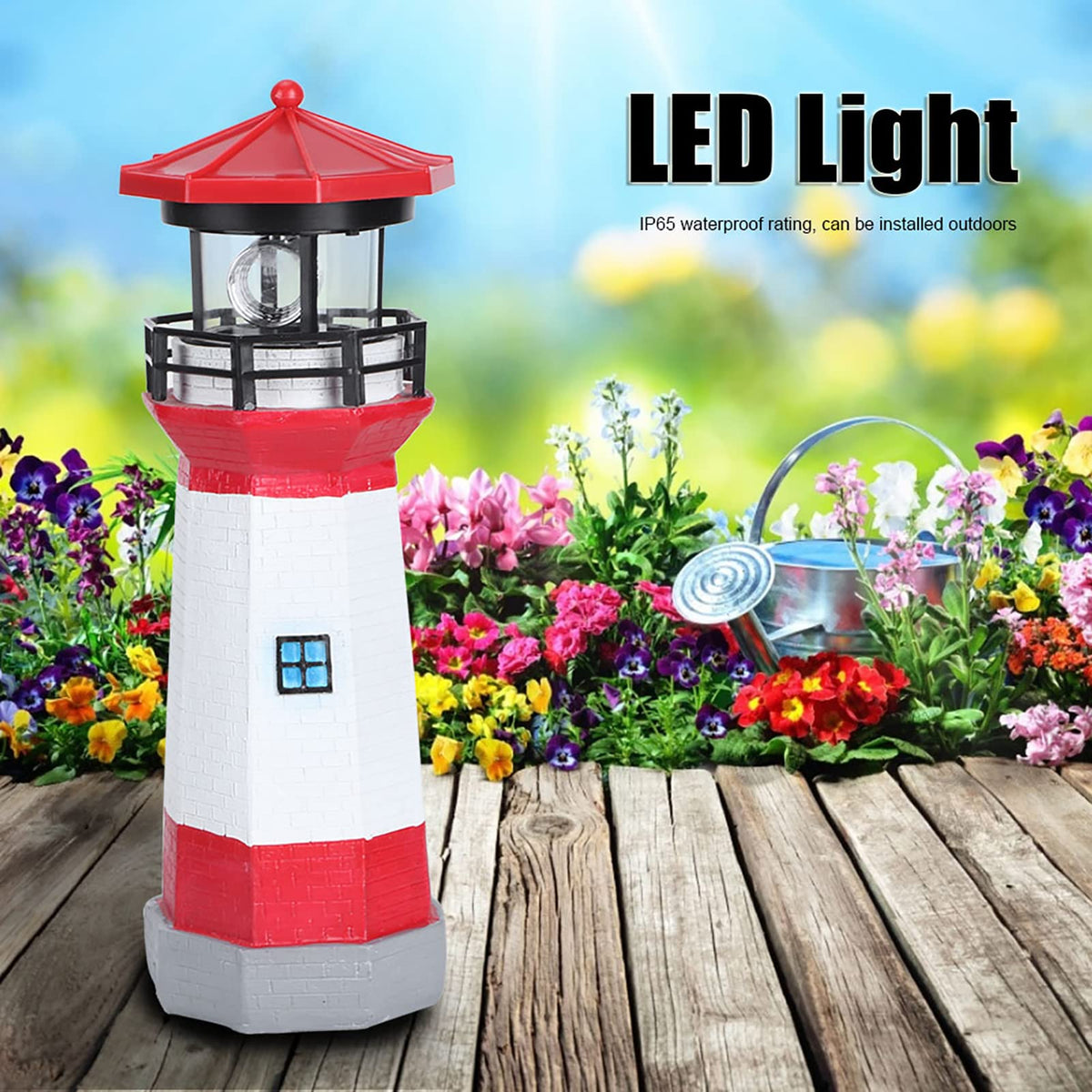 Solar Powered LED Lighthouse K6397