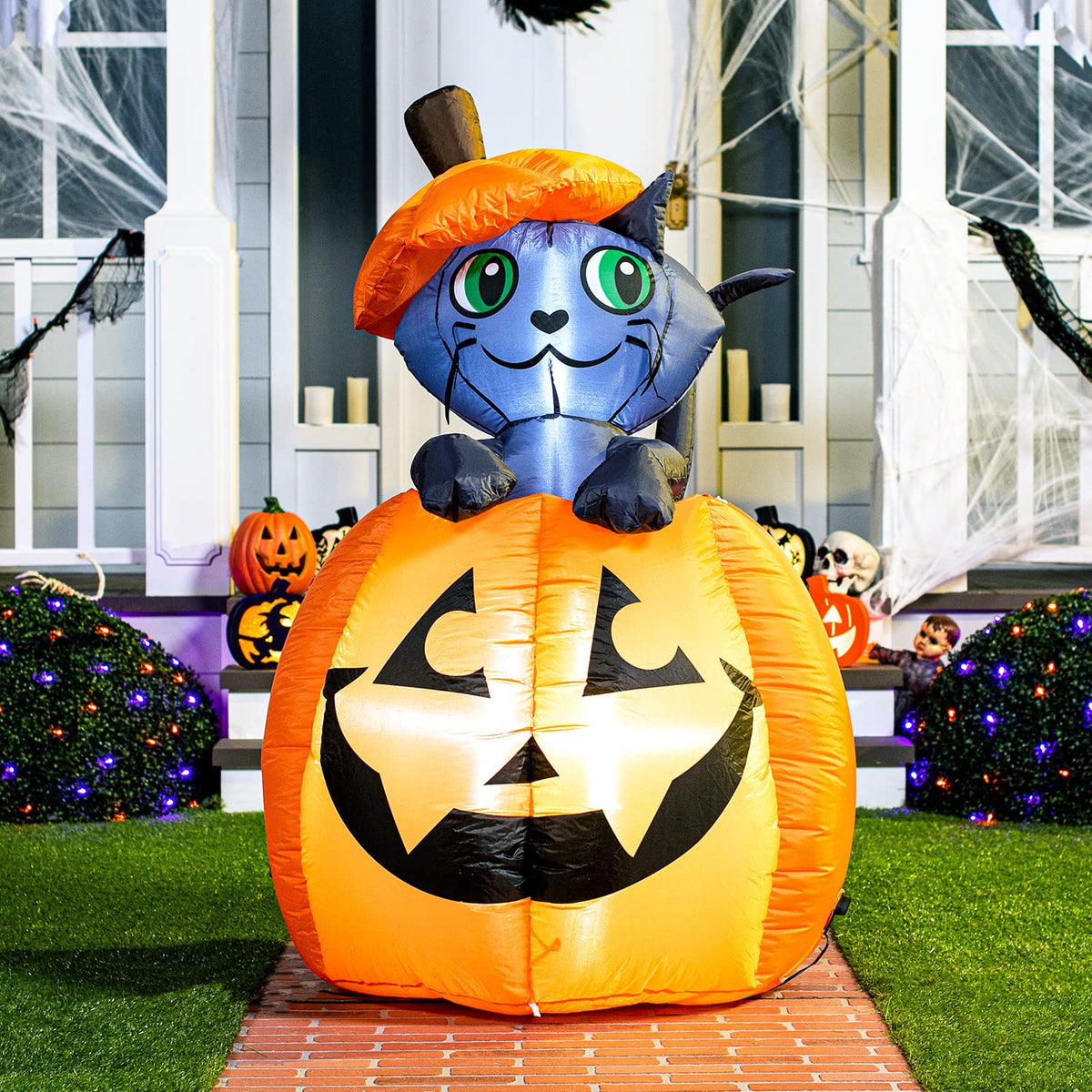 5 FT Animated Pumpkin Inflatable with LEDs E5270