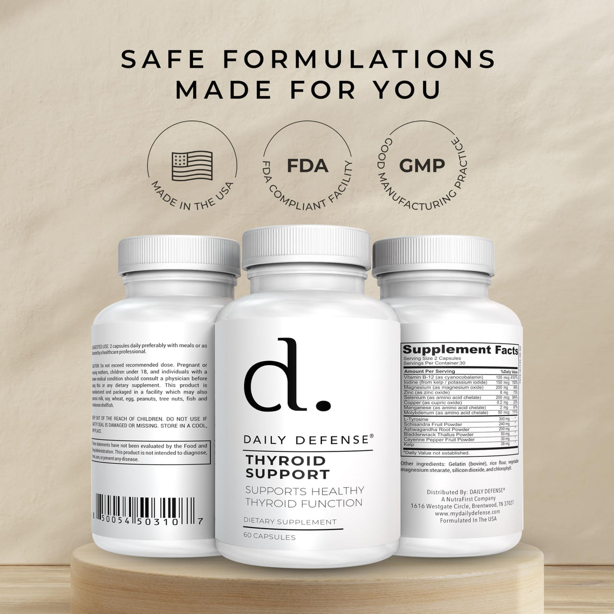 Selenium with Iodine Zinc B12 Ashwagandha Thyroid Support Supplement C89331
