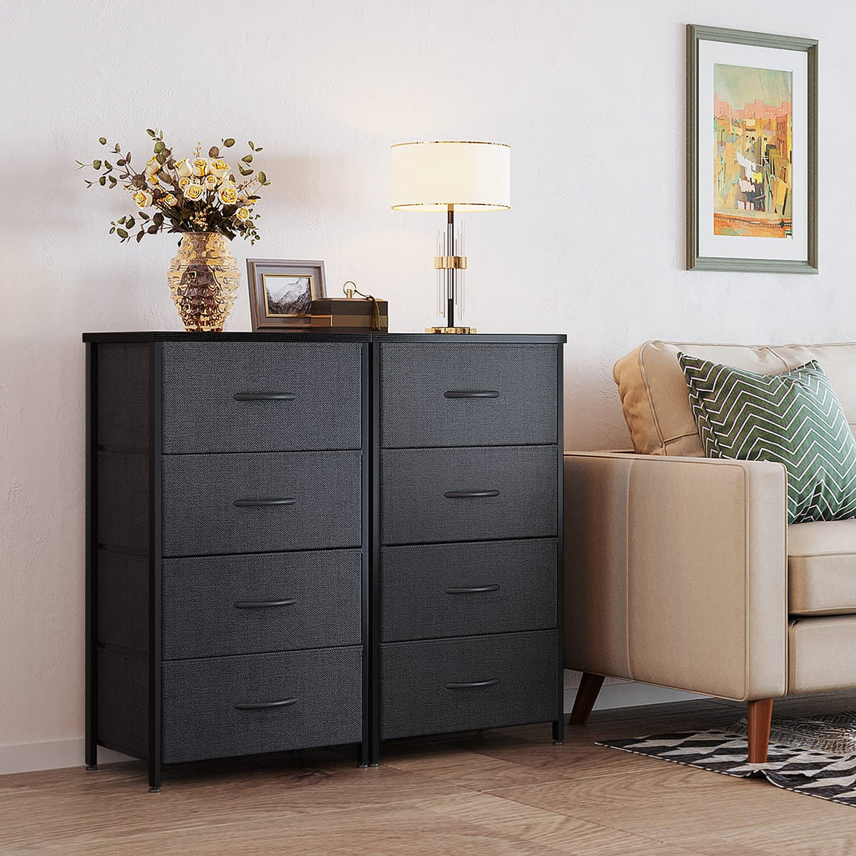 Black 4 Drawer Small Dresser Z236849