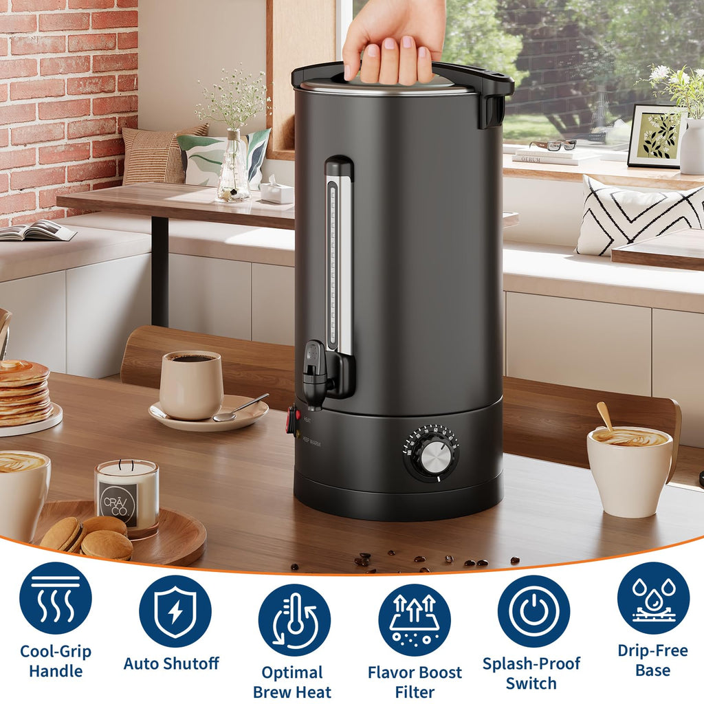 12 L Double Wall Stainless Steel Coffee Urn B12258