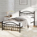 Twin Size Metal Platform Bed Frame with Headboard & Footboard C696