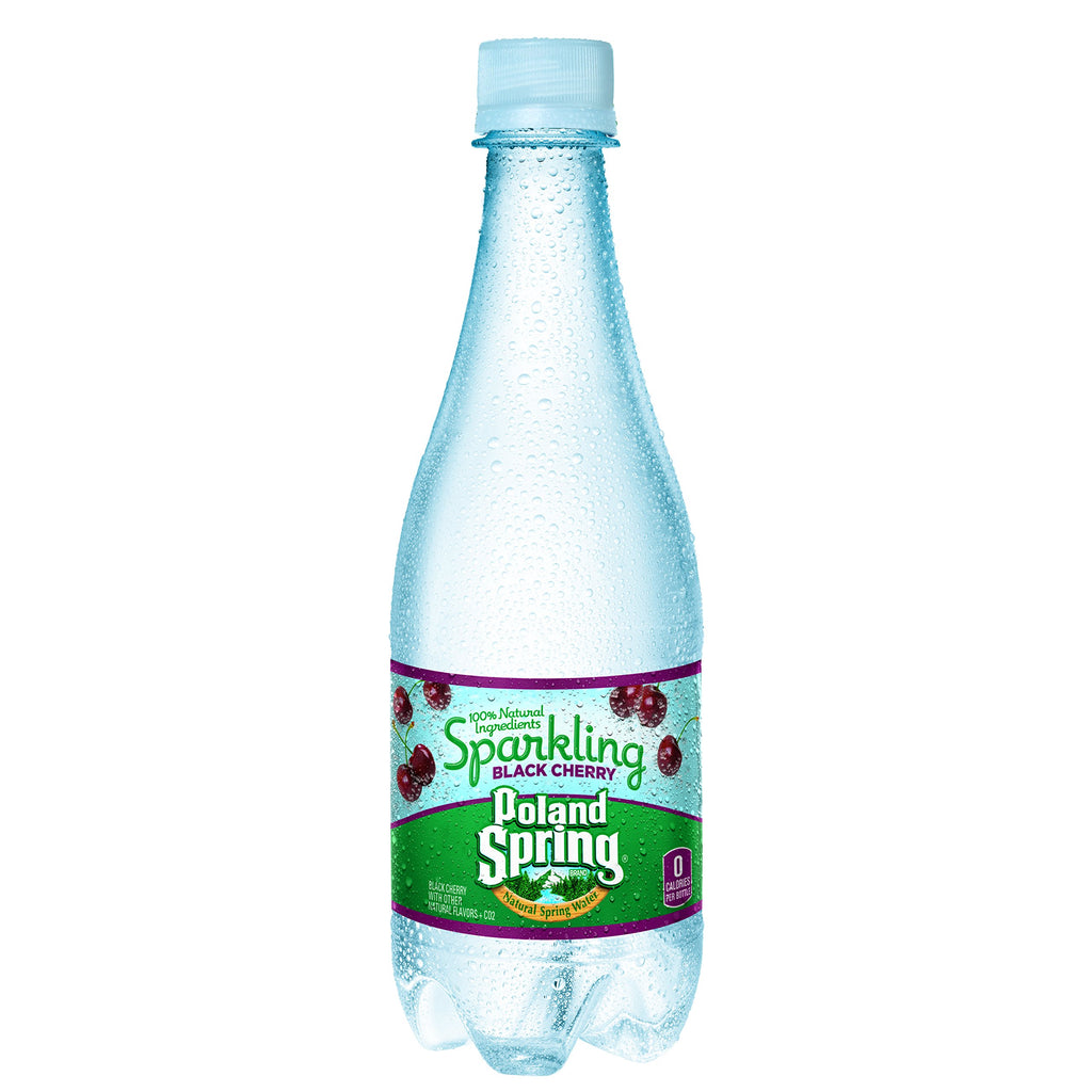 Sparkling Natural Spring Water, Black Cherry, 16.9 oz, 8 pk M839933