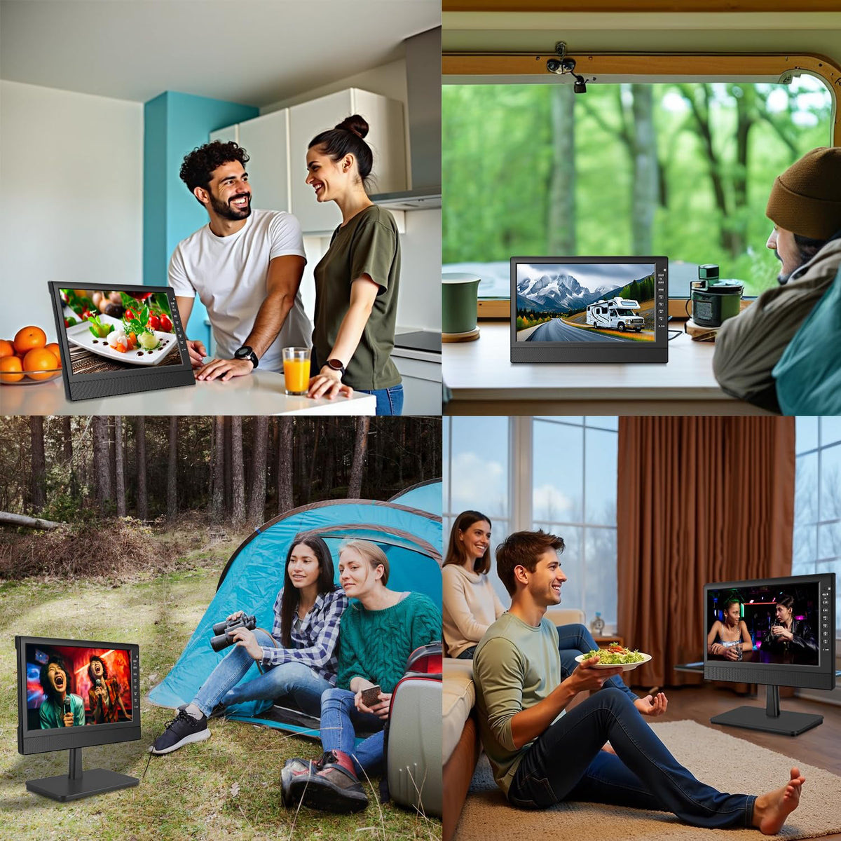 12” Portable Flat Screen TV with Digital Tuner J487024