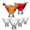 6 Pack 8 oz Stemless Martini Glasses W8486