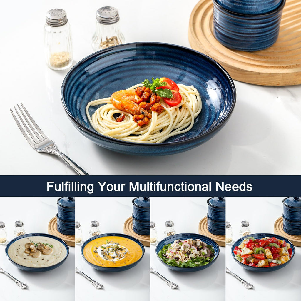 32 Oz Ceramic Serving Bowls Set of 4 H910