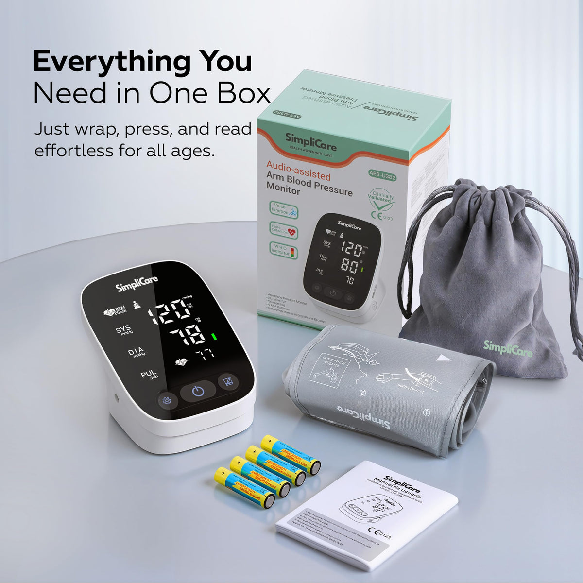 Blood Pressure Monitor with XL Cuff and LED Display J26512