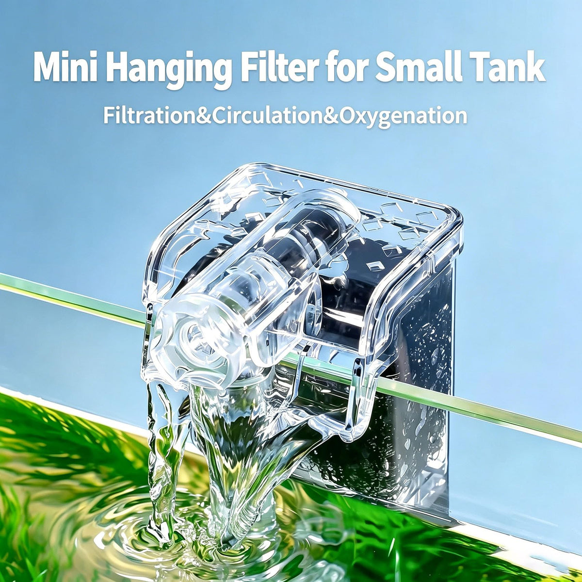 1 Gallon Half Moon Fish Tank O5097