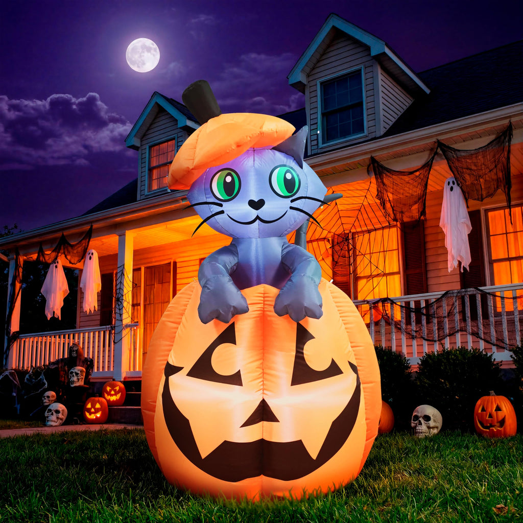 5 FT Animated Pumpkin Inflatable with LEDs E5270
