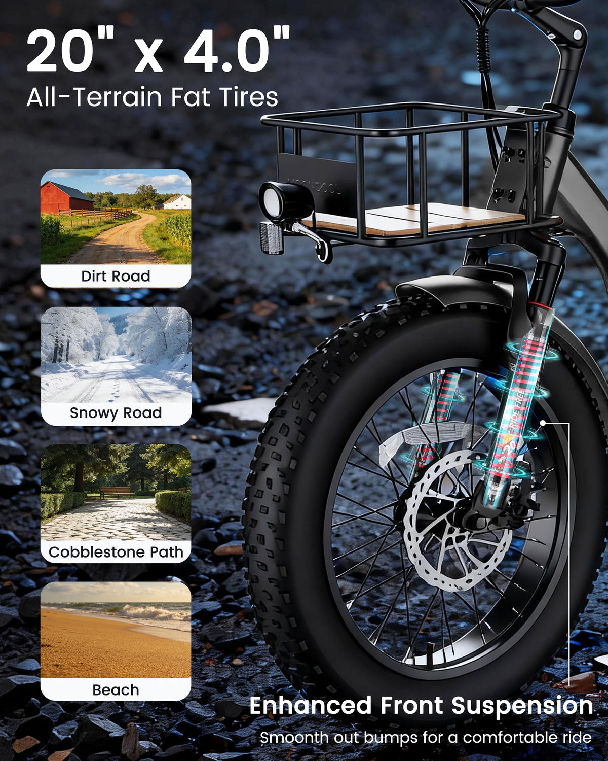 20" Fat Tire 7 Speed Folding Electric Trike P43133