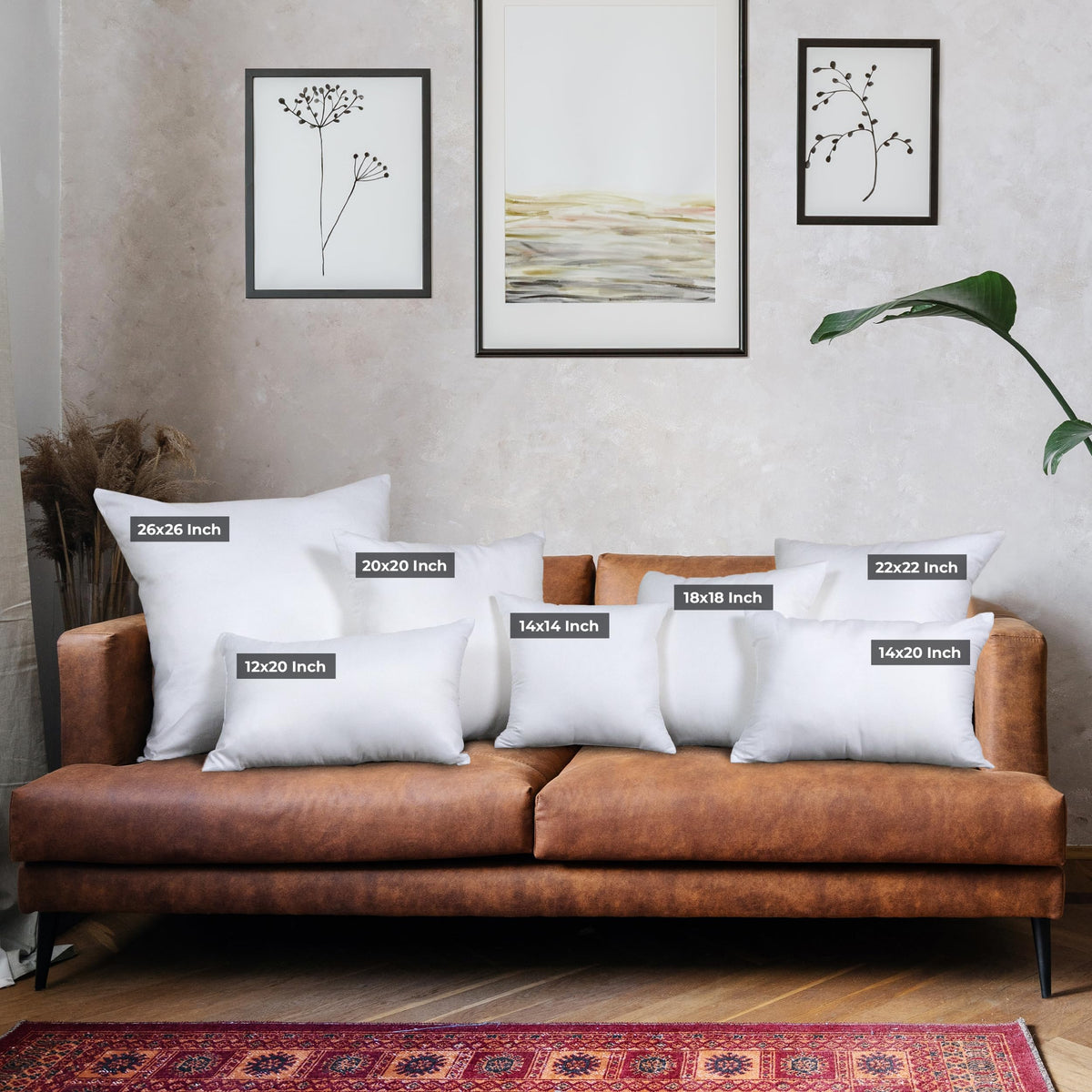 18x18 Decorative Pillow Inserts Set of 4 Z768045