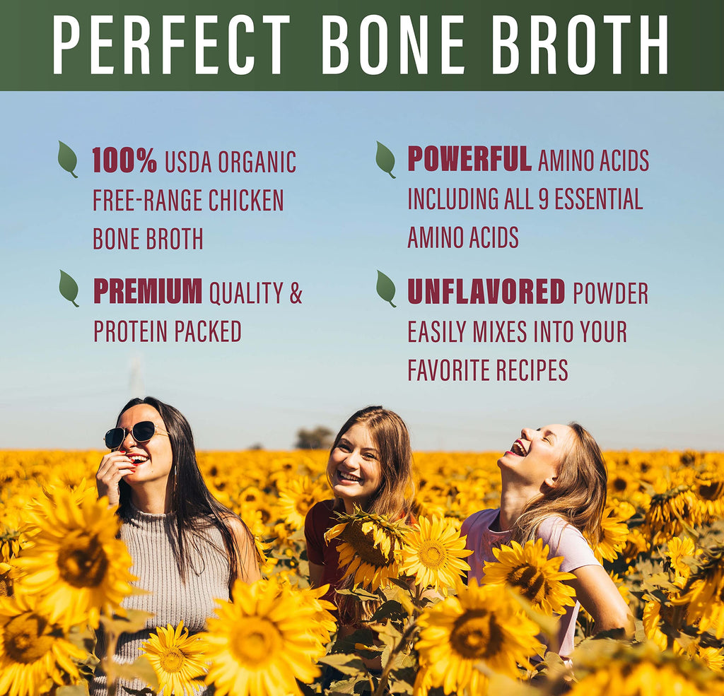 Organic Chicken Bone Broth Powder 330g 30 Servings A33298