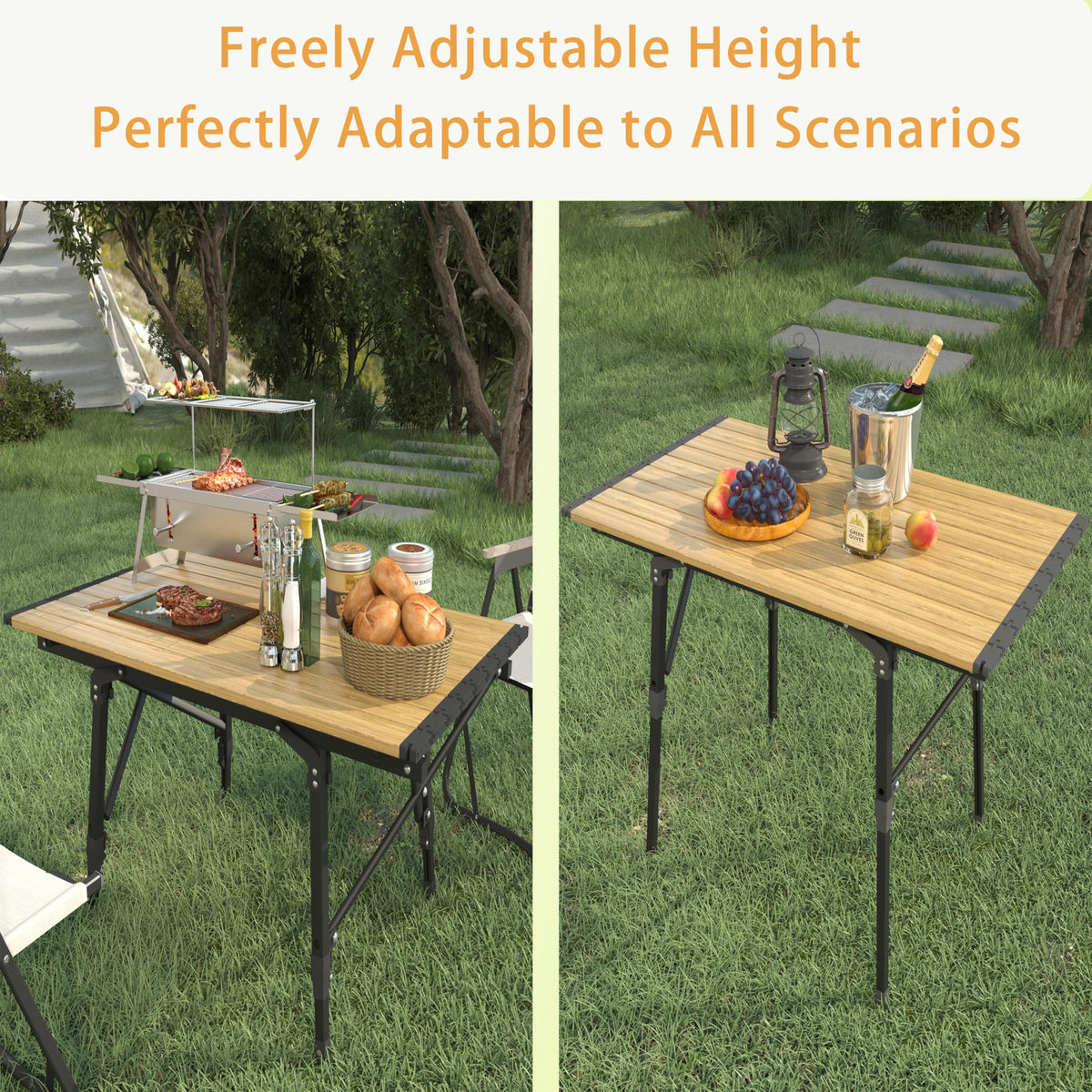 Lightweight Aluminum Alloy Folding Camping Table with Carry Bag G921