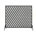 Black Iron Fireplace Screen B7035
